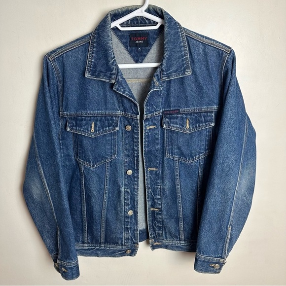 Vintage 90s Tommy Jeans Jacket Men's Size Medium or Women's Size Large Cotton - Picture 1 of 10